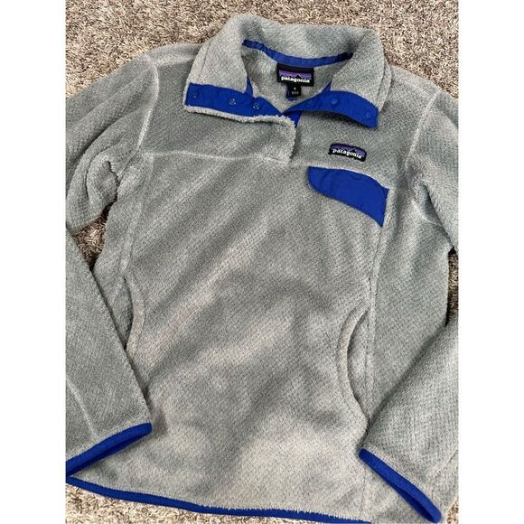 Patagonia Re-Tool Snap-T Pullover Fleece Soft Jacket  Gray/Blue Women’s Small - Picture 5 of 10